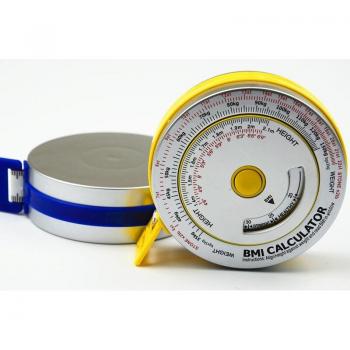 Medidor de IMC y BMI, cinta de aluminio hasta 150 cm