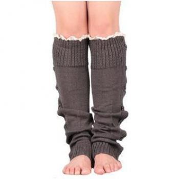 Ladies' Knitted Knee High Boot Socks