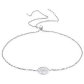 Elli Damen Armband Plättchen Vintage Look Struktur 925 Silber