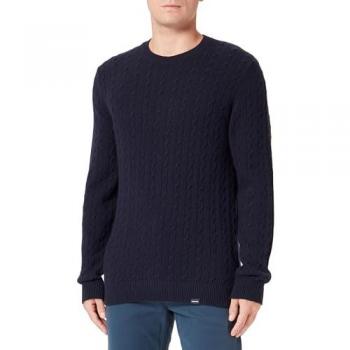 Langarm Zopfmuster Pullover für Herren