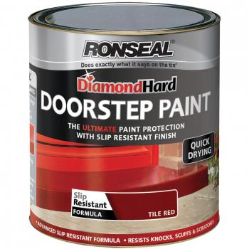 Ronseal 750ml Tile Red Diamond Hard Doorstep Paint