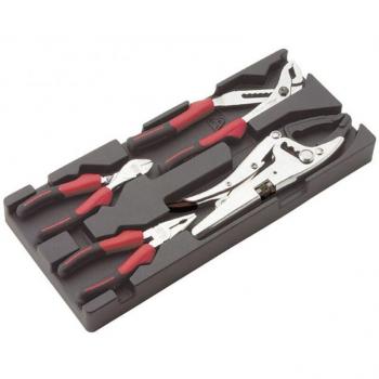 Sam Outillage – ABS-Modul 1/3, 4 Zangen Schraubstock, Mehrfachsteckdose, halbrunde und gerade, universell – Modell P18J4M