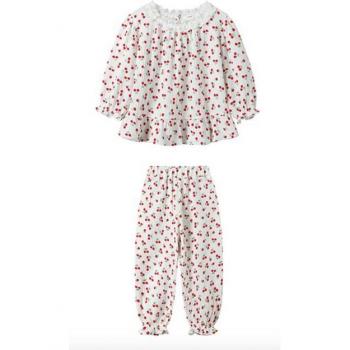 Cute Cherry Print Girl's Nightgown