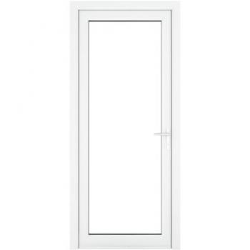 Crystal uPVC White Double Glazed Clear Left Hand Single Door 840 x 2090mm