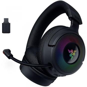 Casque gaming avec Bluetooth 5.3/RF 2.4 GHz, son surround 7.1 THX Spatial Audio, microphone HyperClear, coussin