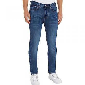 Tommy Hilfiger Slim-fit-Jeans Bleecker, Herren, Gr. 30, Länge 30, oregon indigo