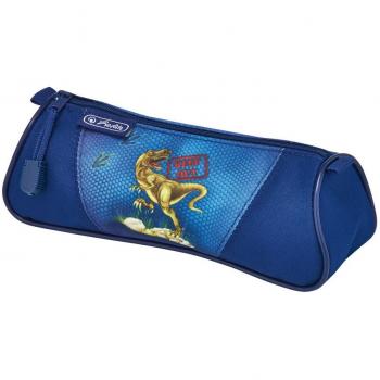 Flexi Plus Herlitz Schultasche – Brotdose Blau, Dinosaurier‑Motiv