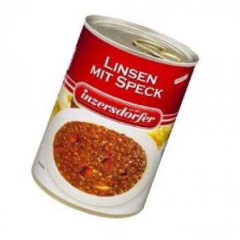 Herzhaftes Linsen-Gericht mit Speck, 800 g