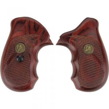 Lyman Renegade Wood Laminate Grip for S&W J‑Frame Revolver, Checkered Rosewood (Premium)