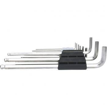 KS TOOLS Werkzeuge-Maschinen GmbH EDELSTAHL Innen6kant-Winkelstiftschlüssel-Satz XL, 9-tlg (964.0520)