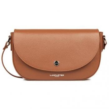 Sac Trotteur à Rabat Aimanté BAO en Cuir Marron Camel Lancaster