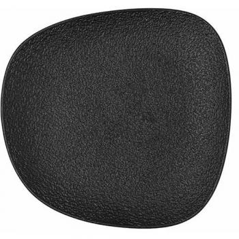 Bidasoa Flacher Teller Keramik Fosil Schwarz 21,1 x 20,3 cm