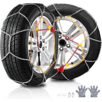 Chaînes de Pneus Antidérapantes en Acier Manganèse 2pcs