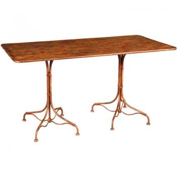 Classic Red Iron Dining Table