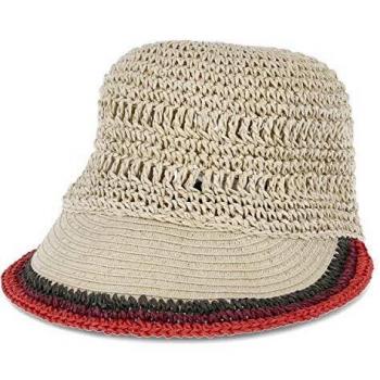 Seeberger Strohhut Beige Häkeltrilby One Size