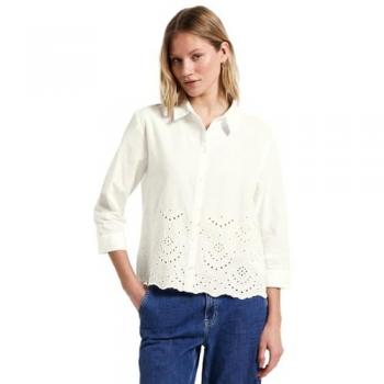 Camicia Street One Collo Sottile Off-White per Donne 345396