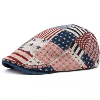 Casquette de rue avec motifs étoilés et rayés
