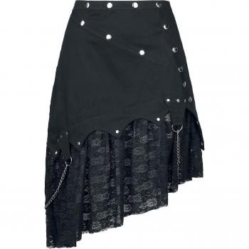 Gonna al ginocchio nero, taglia M-XXL – Gothic Collection di EMP