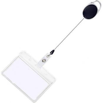 ID Name Card Holder with Retractable Clip