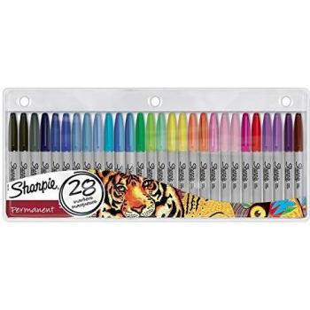 Marqueurs indélébiles Sharpie | pointe fine | assortiment de couleurs | édition limitée | Lot de 28