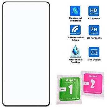 Protector de Pantalla Vidrio Templado 9H 9D Borde Negro para Xiaomi Mi 10T Lite 5G