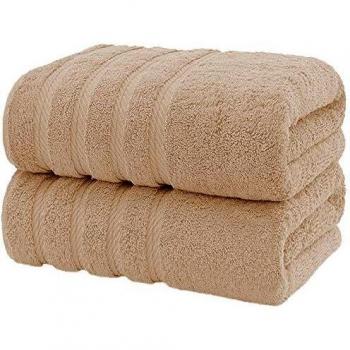 Casa Copenhagen Luxury Linen Towel Set, Extra Large Jumbo (35x70), High Absorbency Cotton Towels, Hotel Quality, 2-Piece Set