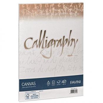 25 Buste Calligraphy Canvas 12x18cm 100gr 02 Avorio | Favini