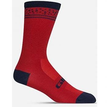 Giro Sportsocken für Erwachsene – Highrise Comp, XL (46-48), Rote Akzente