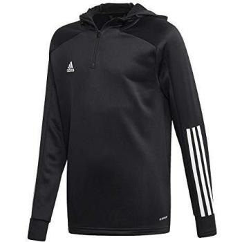 Adidas Sudadera Condivo 20 para Niños, Capucha, Negro/Blanco, Talla 128