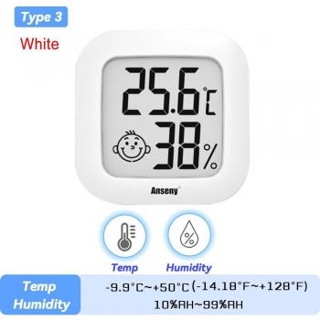 Electronic Indoor Thermometer and Hygrometer with Backlight