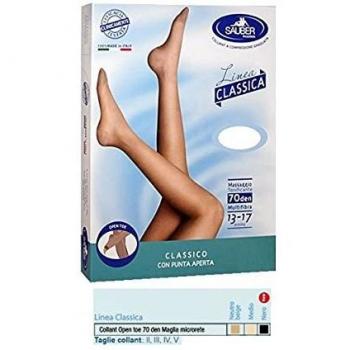 Pantimedia Sauber 70 Denier Open Toe Color Neutro Beige Talla 5
