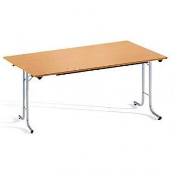 Table pliante demi-ronde 140 cm hêtre