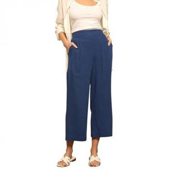 Deep Sea Linen Cropped Legiers