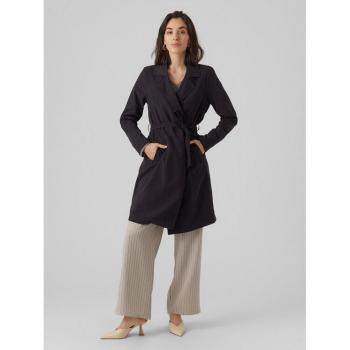 Regular Fit Tenchcoat Billie Daisy 10281638 – Schwarze Damenjacke von Vero Moda
