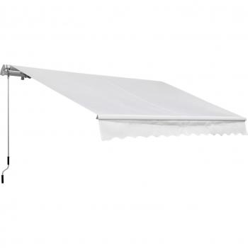 Outsunny Balcón Solar: Toldo Manual Plegable de Aluminio 350 x 250 cm – Anti‑UV