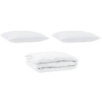 Conjunto de edredón y almohadas VidaXL 3 piezas en microfibra