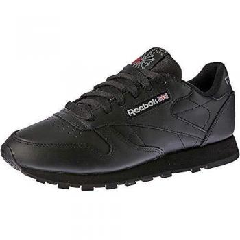 Reebok Classic Leather – Men’s Black Leather Sneakers (EU 41, UK 7.5)