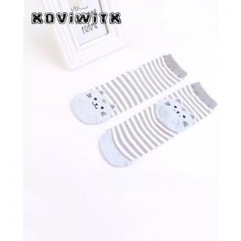 Thick Black Cartoon Cat Socks