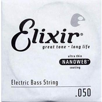 Elixir 15350 Nickel Plated Steel Single Bass String w NANOWEB ...