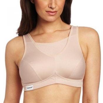 Glamorise Women's No Bounce Cami Sports Bra – Beige 36D (Plus)