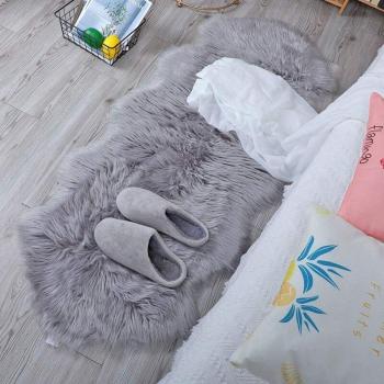Cozy Grey Shaggy Living Room Carpet