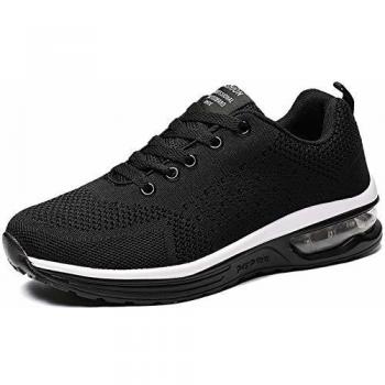 Black GAXmi Women’s Shock‑Absorbing Running Sneakers, Size 3 UK
