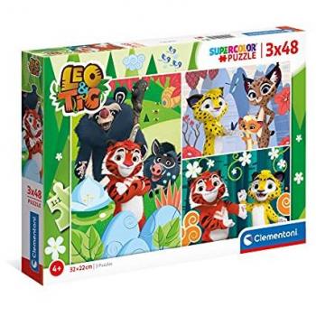 Clementoni 3x48 Teile Puzzle Leo & Tig