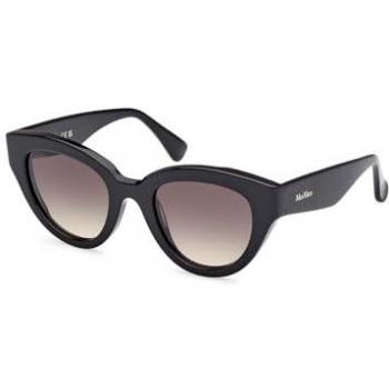 Max Mara Frauenmode: Sonnenbrille GLIMPSE1 MM0077 01B – Schwarz‑Acetat mit Grau‑Schattierung
