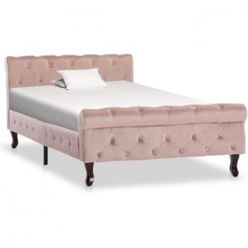 Cama de Terciopelo Rosa 100x200 cm