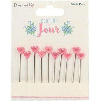 Dovecraft Couture Du Jour Heart Detail Stick Pins