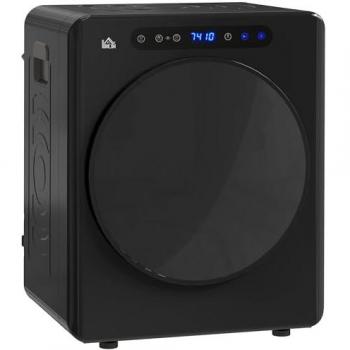 Sèche-linge HOMCOM 4 Kg avec évacuation – 1000 W, 6 programmes, minuterie, acier inox