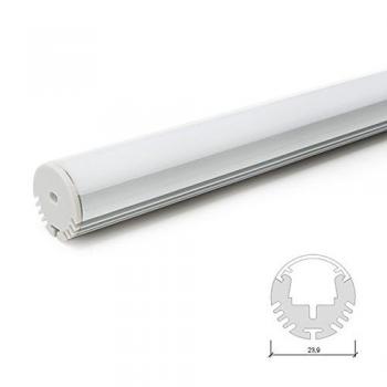 Profilo in Alluminio per Striscia LED Diffusore Opal x 2M