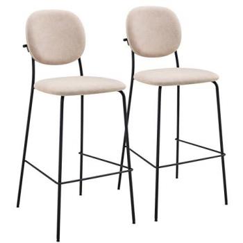 Beige Oviala 2‑Pack Seggioloni Acciaio