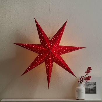 Stern Clara, Samtoptik, Durchmesser 75 cm, rot